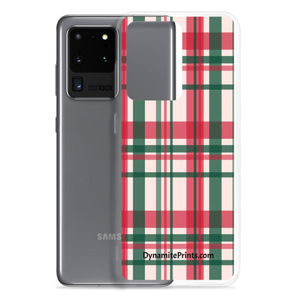 Red & Green Plaid Clear Case for Samsung® - Trump Tees