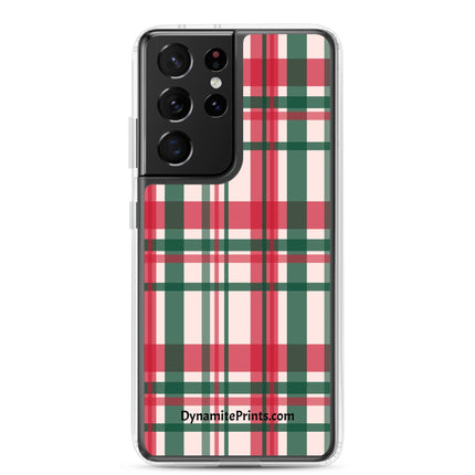 Red & Green Plaid Clear Case for Samsung® - Trump Tees