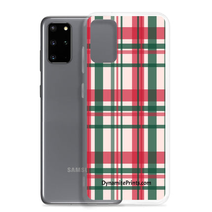 Red & Green Plaid Clear Case for Samsung® - Trump Tees