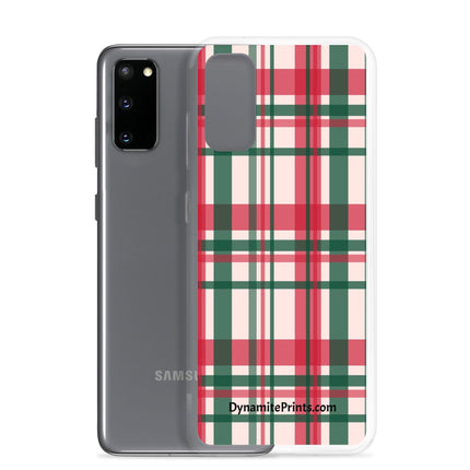 Red & Green Plaid Clear Case for Samsung® - Trump Tees