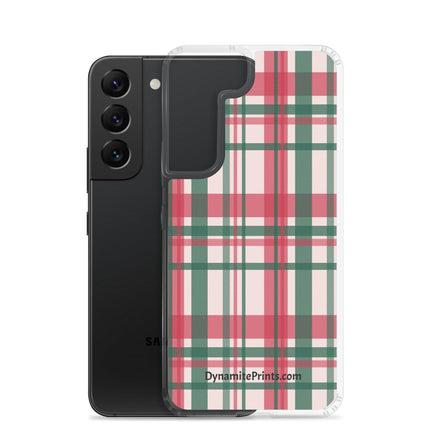 Red & Green Plaid Clear Case for Samsung® - Trump Tees