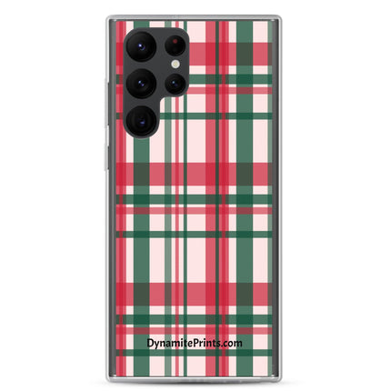 Red & Green Plaid Clear Case for Samsung® - Trump Tees