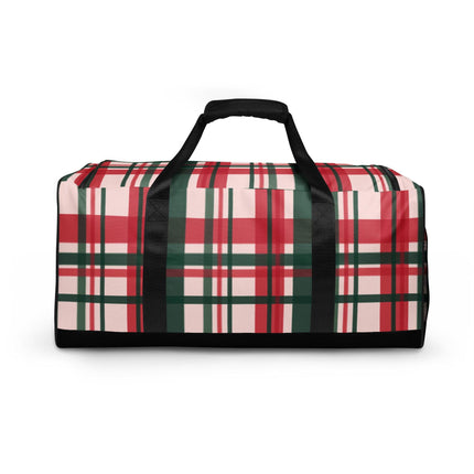 Red & Green Plaid Duffle bag - Trump Tees