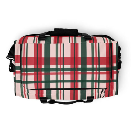 Red & Green Plaid Duffle bag - Trump Tees