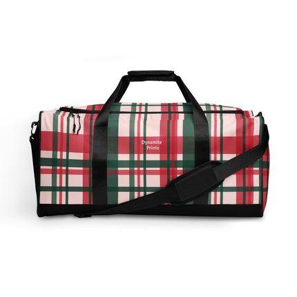 Red & Green Plaid Duffle bag - Trump Tees