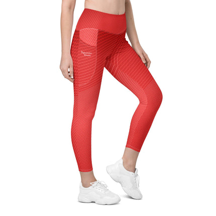 Red Hot Leggings With Pockets - Trump Tees