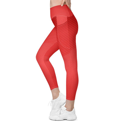 Red Hot Leggings With Pockets - Trump Tees