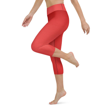 Red Hot Women's Yoga Capri Leggings - Trump Tees