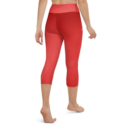 Red Hot Women's Yoga Capri Leggings - Trump Tees