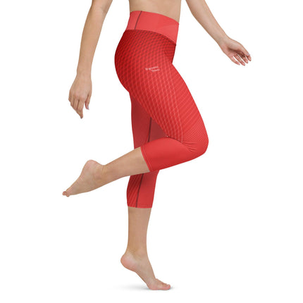 Red Hot Women's Yoga Capri Leggings - Trump Tees