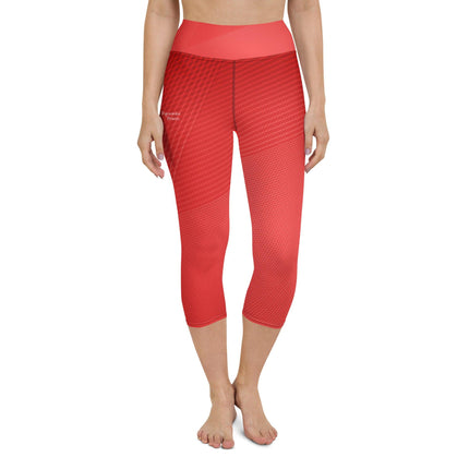 Red Hot Women's Yoga Capri Leggings - Trump Tees