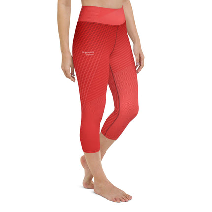 Red Hot Women's Yoga Capri Leggings - Trump Tees