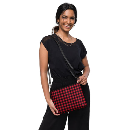 Red Plaid Crossbody Bag - Trump Tees