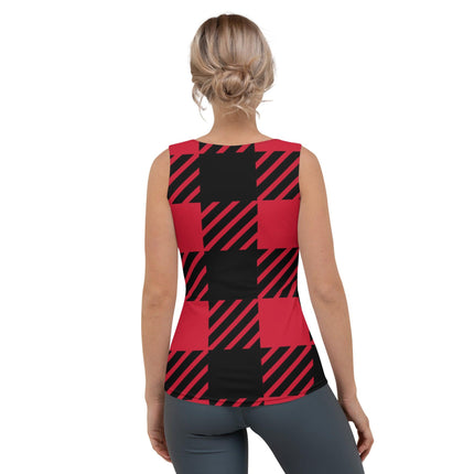 Red Plaid Women's Tank Top - Trump Tees