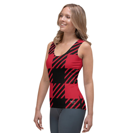 Red Plaid Women's Tank Top - Trump Tees