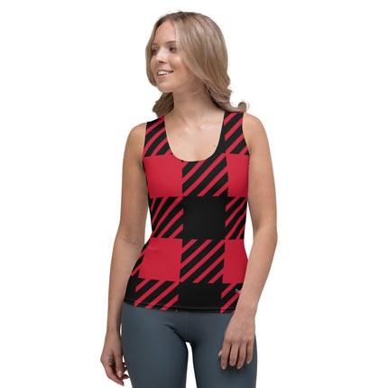 Red Plaid Women's Tank Top - Trump Tees