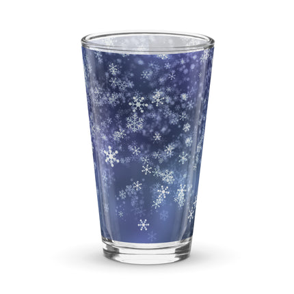 Snowflakes Shaker Pint Glass