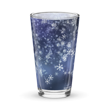 Snowflakes Shaker Pint Glass