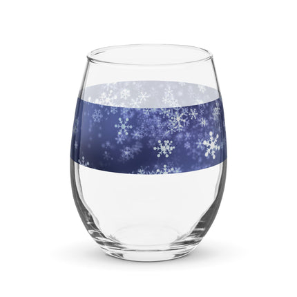 Snowflakes Stemless Wine Glass