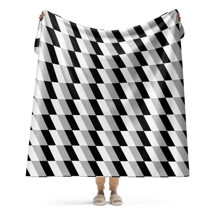 Abstract Gray Sherpa Blanket