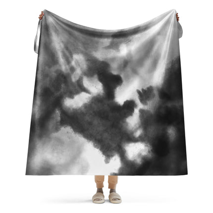 Gray Splash Sherpa Blanket
