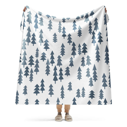 Pine Tree Sherpa Blanket