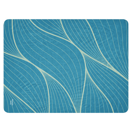 Abstract Blue Sherpa Blanket