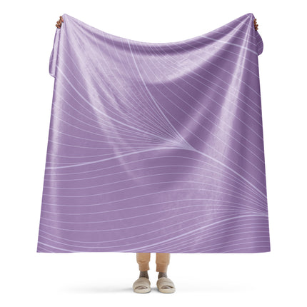 Abstract Purple Sherpa Blanket