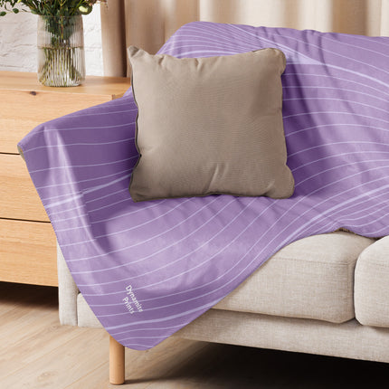 Abstract Purple Sherpa Blanket