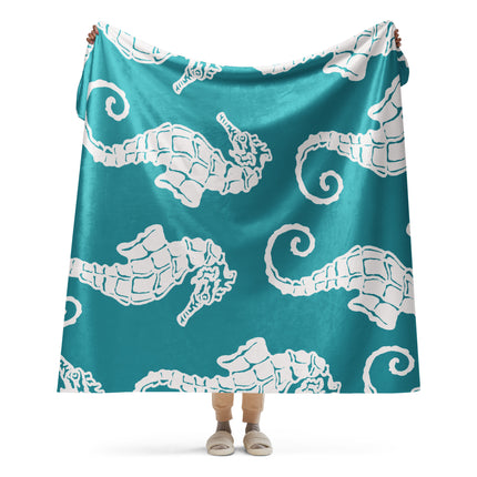 Seahorse Sherpa Blanket