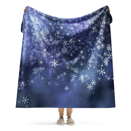 Snowflakes Sherpa Blanket