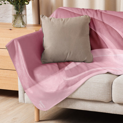 Mauve Ribbon Sherpa Blanket