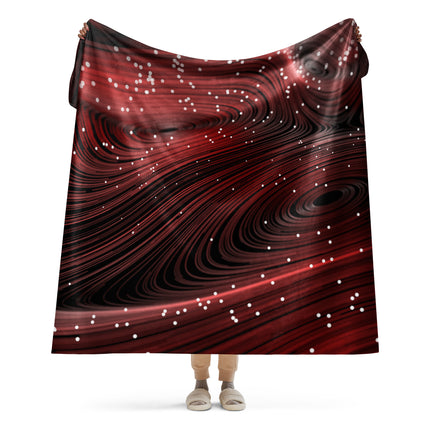 Swirled Red Sherpa Blanket