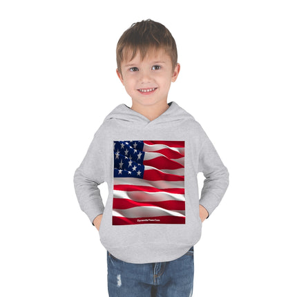 American Flag Toddler Pullover Fleece Hoodie