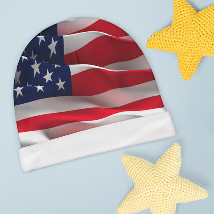 American Flag Baby Beanie