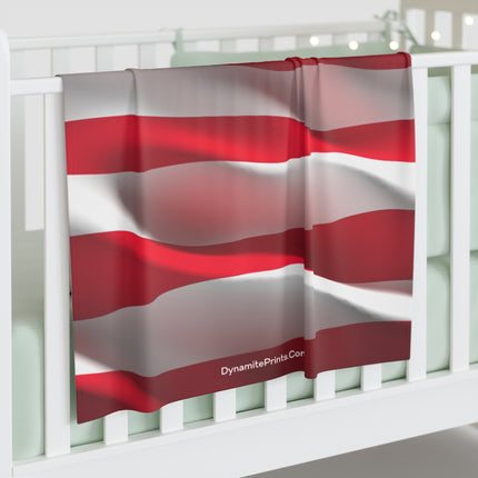 American Flag Baby Swaddle Blanket