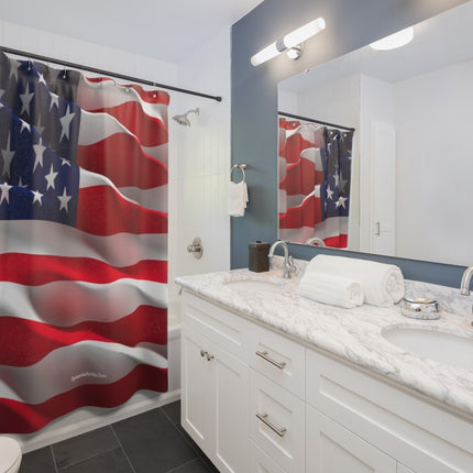 American Flag Shower Curtain