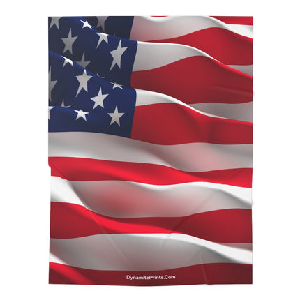 American Flag Baby Swaddle Blanket