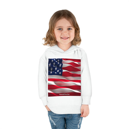 American Flag Toddler Pullover Fleece Hoodie