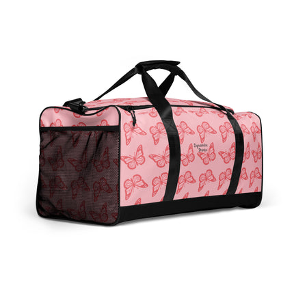 Pink Butterfly Duffle bag