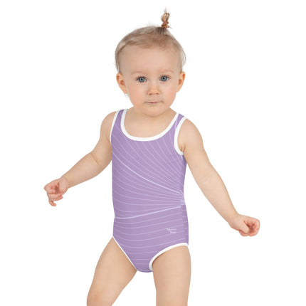 Abstract Purple Kids Swimsuit