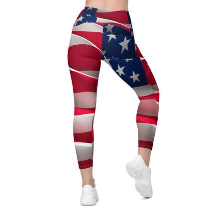 American Flag Women's Leggings With Pockets