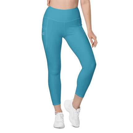 Blue Leggings With Pockets