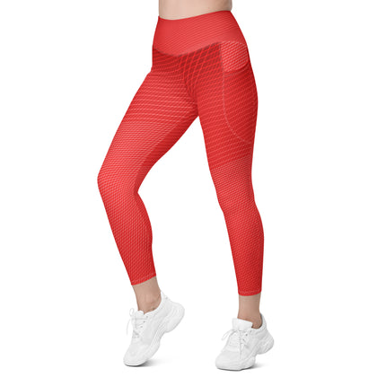 Red Hot Leggings With Pockets