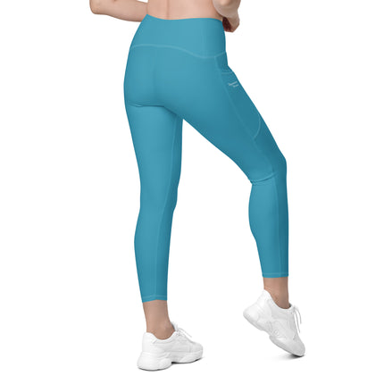 Blue Leggings With Pockets