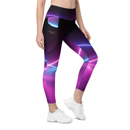 Neon Lights Leggings With Pockets