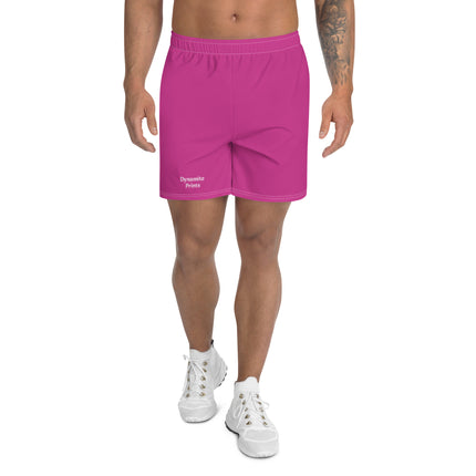 Dark Pink Men's Athletic Long Shorts