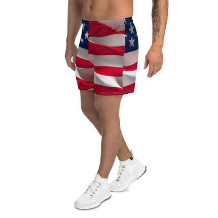 American Flag Men's Athletic Long Shorts