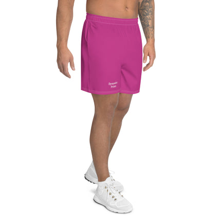 Dark Pink Men's Athletic Long Shorts