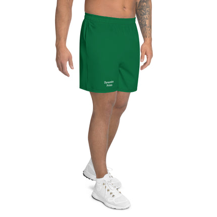 Green Men's Athletic Long Shorts